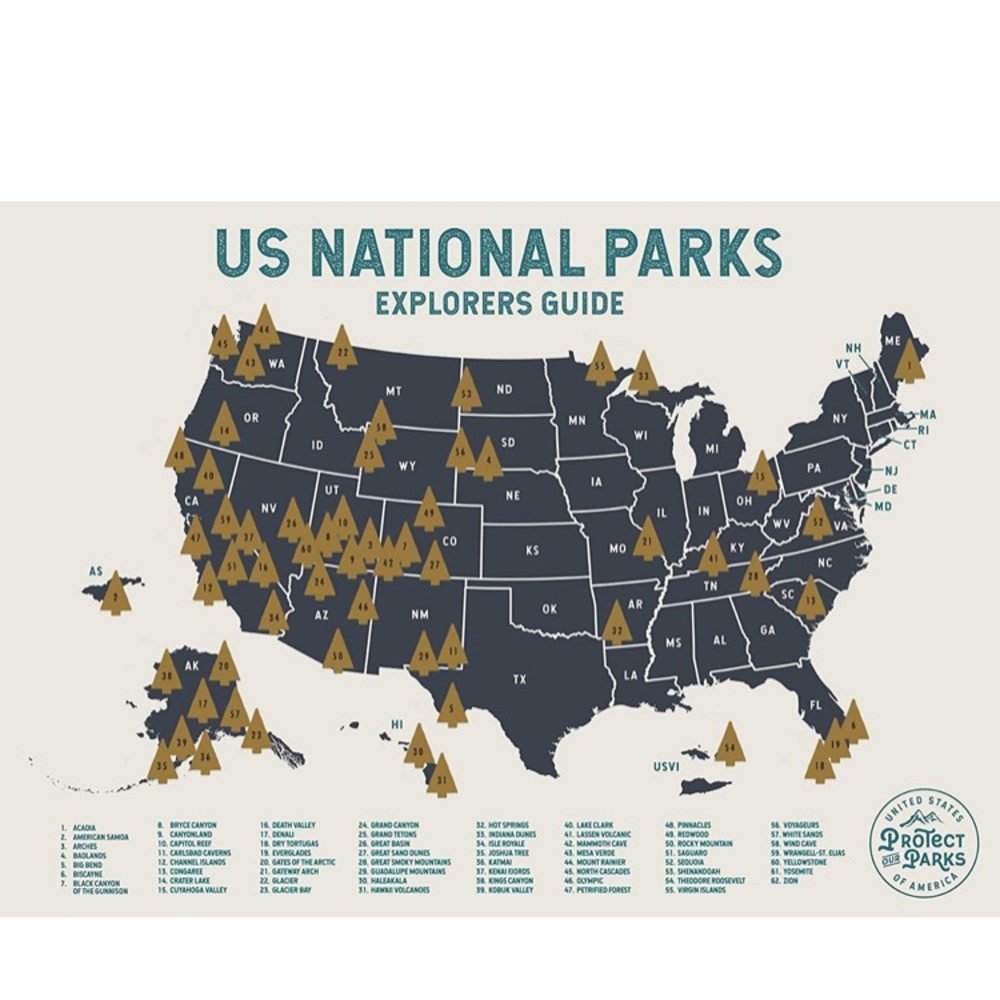 Epic Adventure Map - USA National Parks